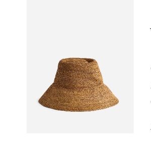 SOLD Madewell Lantern Straw Packable Bucket Hat